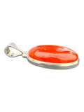 Carnelian Solid 925 Sterling Silver Pendant