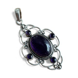 Amethyst Solid 925 Sterling Silver Pendant