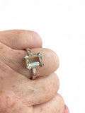 Prasiolite Green Amethyst Solid 925 Sterling Silver Ring 8