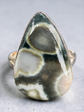 Ocean Jasper Solid 925 Sterling Silver Ring 9