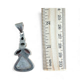 Rainbow Moonstone, Amethyst & Blue Topaz Solid 925 Sterling Silver Pendant