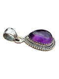Amethyst Solid 925 Sterling Silver Pendant
