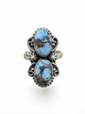 Golden Hills Turquoise Solid 925 Sterling Silver Ring 7