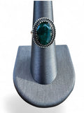 Emerald Solid 925 Sterling Silver Ring 7