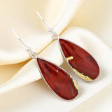 Mookaite Jasper Solid 925 Sterling Silver Earrings
