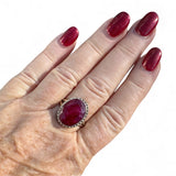 Ruby Solid 925 Sterling Silver Ring 10