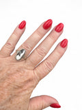 White Buffalo Solid 925 Sterling Silver Ring 8