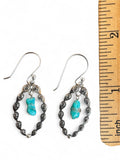 Turquoise Solid 925 Sterling Silver Earrings