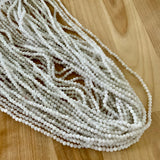 White Moonstone 4 mm Beaded Necklace