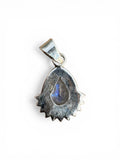 Faceted Rainbow Moonstone Solid 925 Sterling Silver Pendant