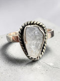 Rough Moonstone Solid 925 Sterling Silver Ring 10