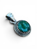 Emerald Solid 925 Sterling Silver Pendant