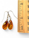 Baltic Amber Solid 925 Sterling Silver Earrings