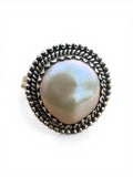 Pearl Solid 925 Sterling Silver Ring 6