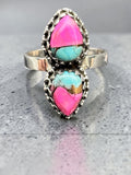 Kingman Cotton Candy Turquoise Solid 925 Sterling Silver Ring 11