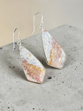Red Moss Agate Solid 925 Sterling Silver Earrings