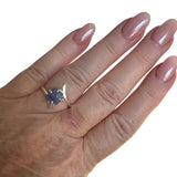 Rough Tanzanite Solid 925 Sterling Silver Ring 6