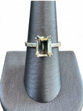 Prasiolite Green Amethyst Solid 925 Sterling Silver Ring 8