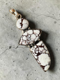 Wild Horse Jasper Silver Overlay Pendant