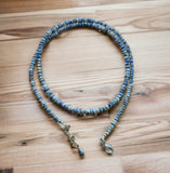 Blue Opal 4 mm Beaded Necklace