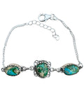 Sonoran Gold Turquoise Solid 925 Sterling Silver Bracelet