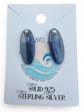 Blue Kyanite Solid 925 Sterling Silver stud Earrings