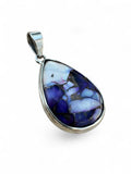Kingman Violet Dahlia Solid 925 Sterling Silver Pendant