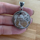 Crazy Lace Agate Solid Sterling Silver Pendant