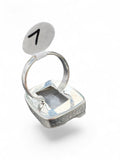 Rough Tourmaline in Quartz Solid 925 Sterling Silver Ring 7