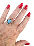 Golden Hills Turquoise Solid 925 Sterling Silver Ring 6