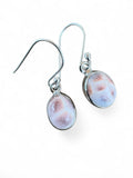 Natrolite Solid 925 Sterling Silver Earrings