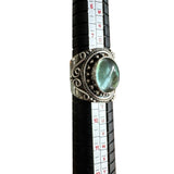 Aquamarine Solid 925 Sterling Silver Ring 8.5