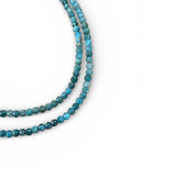 Kingman Blue Ice Dahlia Solid 925 Sterling Silver Pendant Necklace