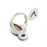 Rhodonite Solid 925 Sterling Silver Ring 7