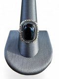 Black Onyx Solid 925 Sterling Silver Ring 10