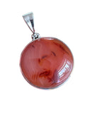Carnelian Solid 925 Sterling Silver Pendant