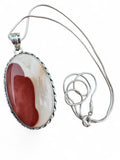 Mookaite Jasper Solid 925 Sterling Silver Pendant with 18 inch chain necklace