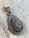 Fordite Detroit Agate Solid 925 Sterling Silver Pendant