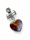 Noreena Jasper & Citrine Solid 925 Sterling Silver Pendant