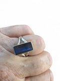 Labradorite Solid 925 Sterling Silver Ring 7