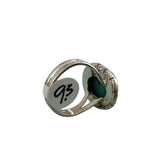 Tibetan Turquoise Solid 925 Sterling Silver Ring 9.5
