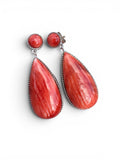 Spiny Oyster Solid 925 Sterling Silver Earrings