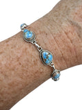 Golden Hills Turquoise Solid 925 Sterling Silver Bracelet