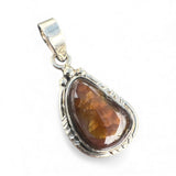 Mexican Fire Opal Solid 925 Sterling Silver Pendant