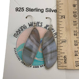 Botswana Agate Solid 925 Sterling Silver Earrings