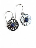 MOON Blue Lapis Solid 925 Sterling Silver Earrings