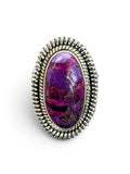 Kingman Purple Mojave Turquoise Solid 925 Sterling Silver Ring 10
