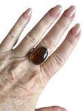 Baltic Amber Solid 925 Sterling Silver Ring 9.5