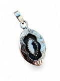 White Buffalo Shadow Box Solid 925 Sterling Silver Pendant