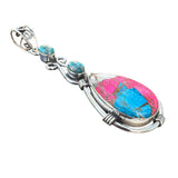 Kingman Cotton Candy Solid 925 Sterling Silver Pendant